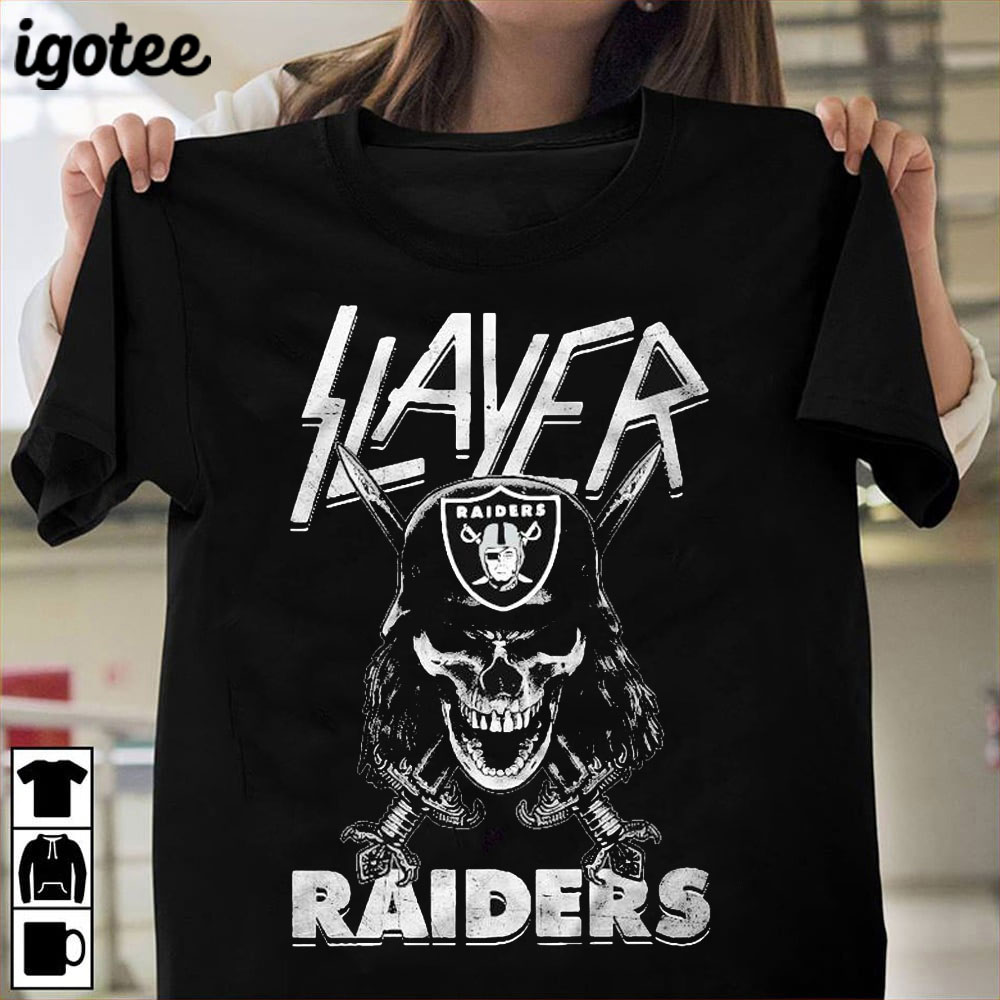 Slayer Oakland Raiders Skull Shirt