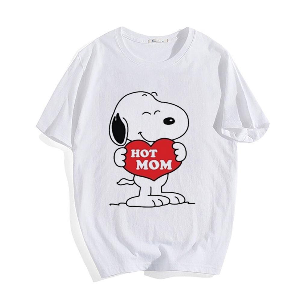 Snoopy Hug Heart Hot Mom Snoopy Mom, Best Gift For Mom T-Shirt