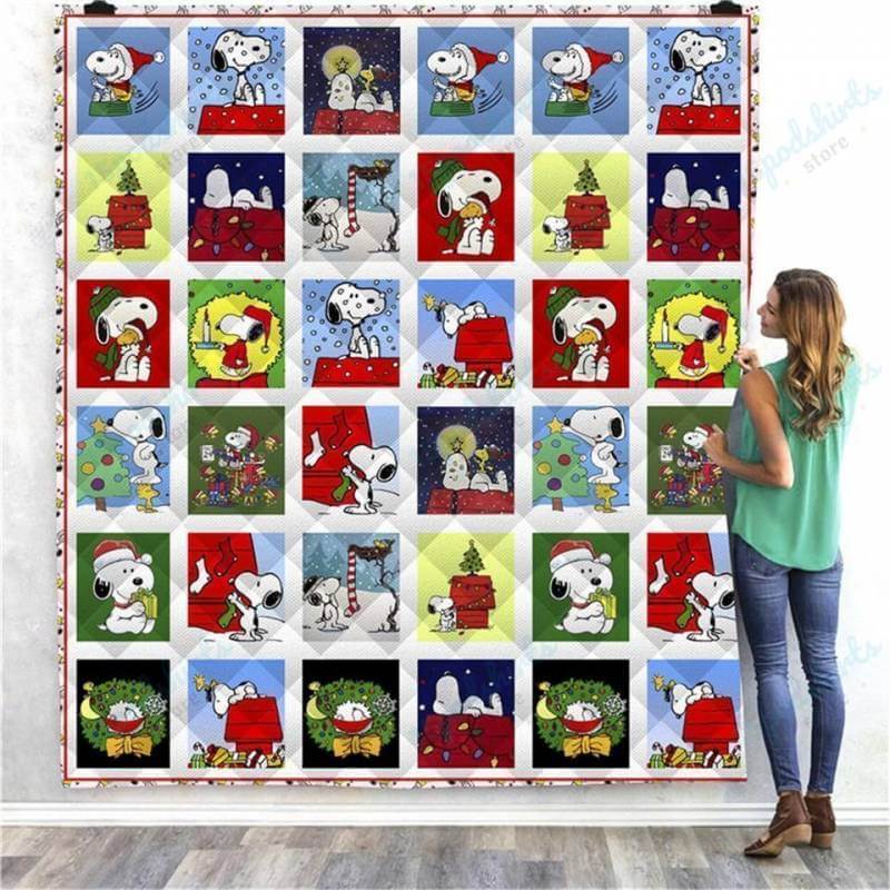 BC Snoopy Christmas Snoopy Lover Quilt Blanket