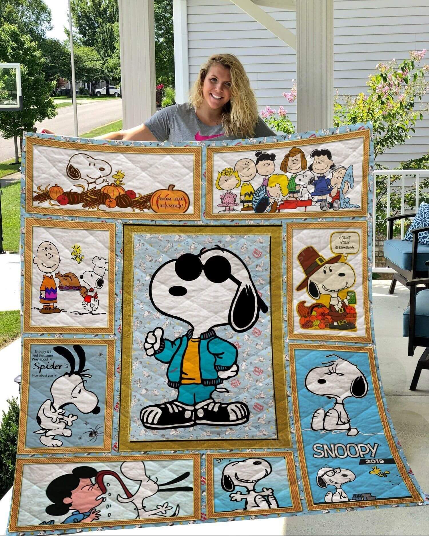 Cool Snoopy Moments Quilt Blanket