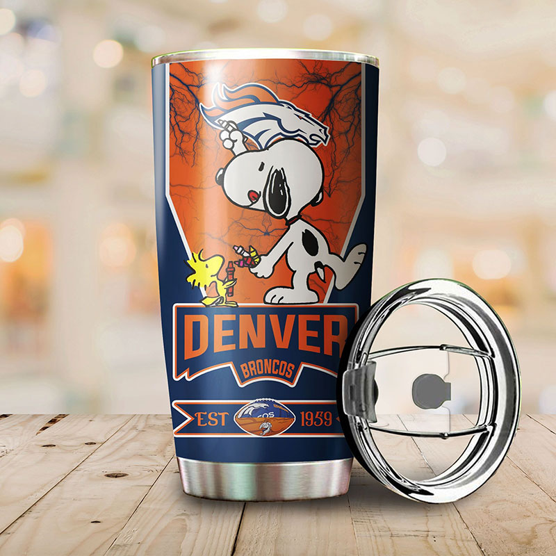Denver Broncos Snoopy All Over Print 3D Tumbler