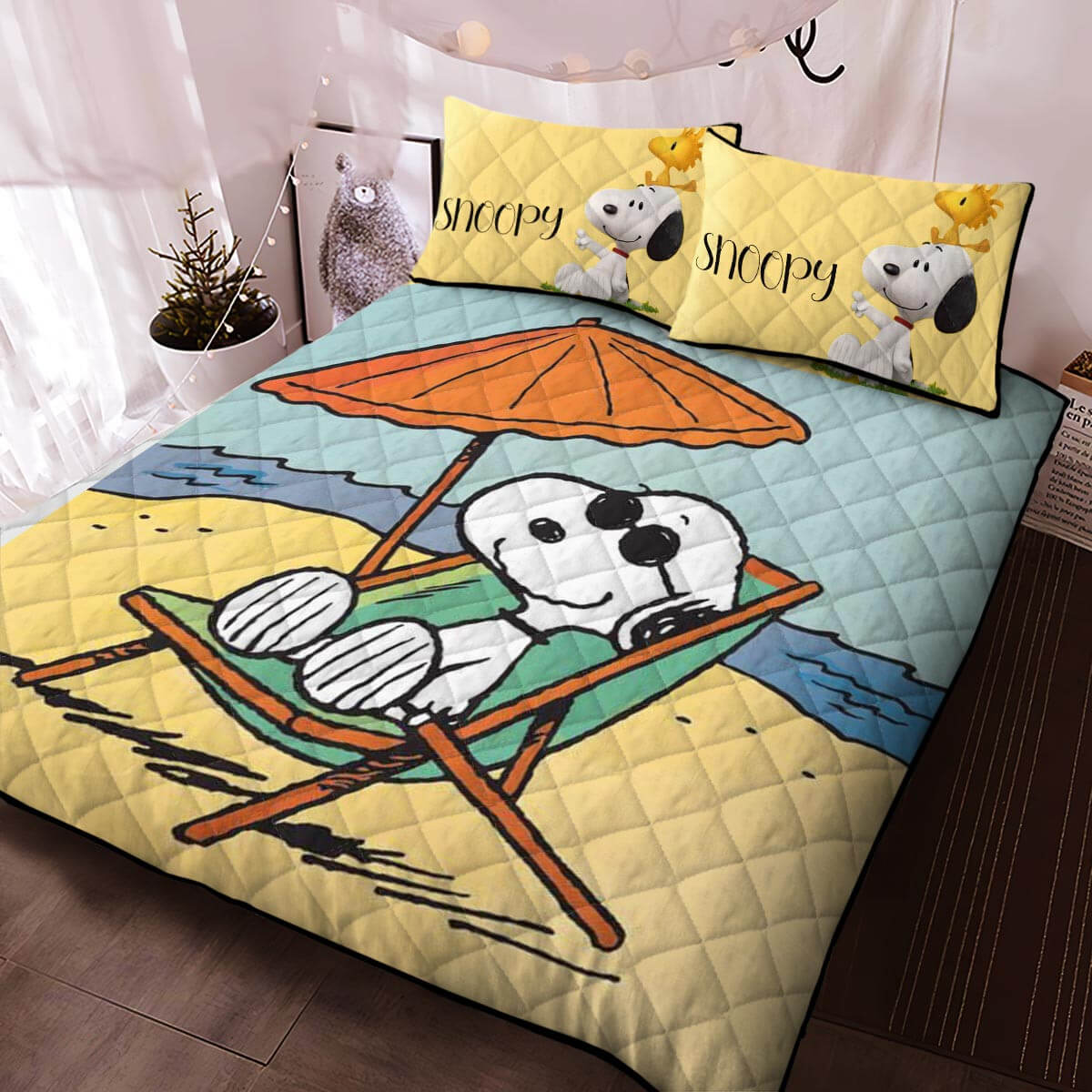 Peanuts Snoopy At The Beach, Snoopy Fan Gift Bedding Set