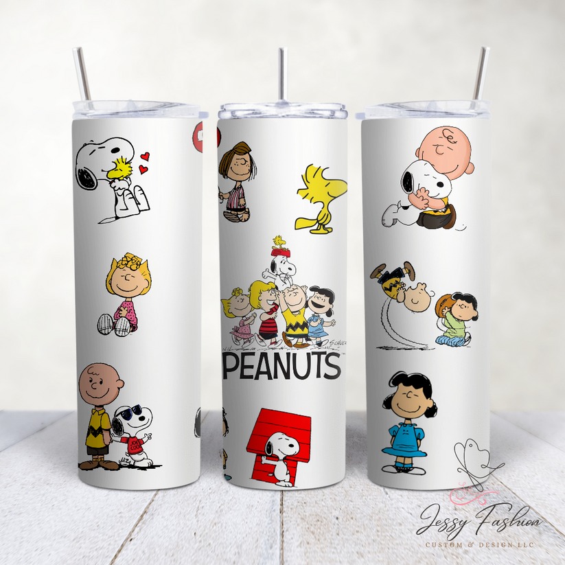 Snoopy and Friends Cartoon Skinny Tumbler