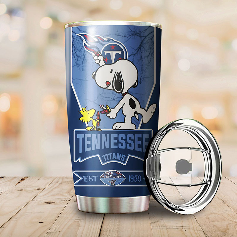Tennessee Titans Snoopy All Over Print 3D Tumbler