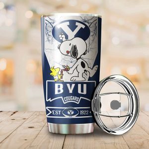 BYU Cougars Snoopy All Over Print 3D Tumbler2