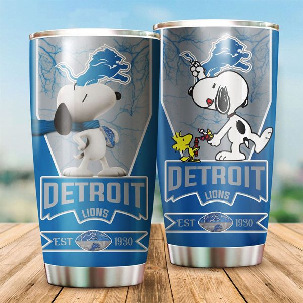 Detroit Lions Snoopy All Over Print 3D Tumbler