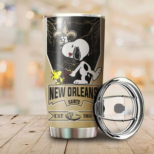 New Orleans Saints Snoopy All Over Print 3D Tumbler1 1