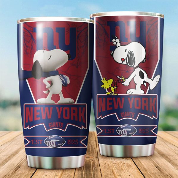 New York Giants Snoopy All Over Print 3D Tumbler