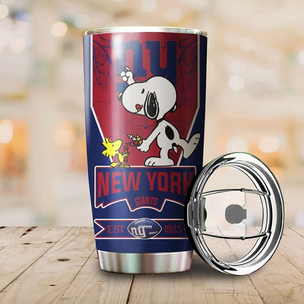 New York Giants Snoopy All Over Print 3D Tumbler2