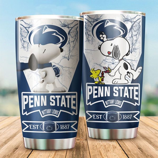 Penn State Nittany Lions Snoopy All Over Print 3D Tumbler2