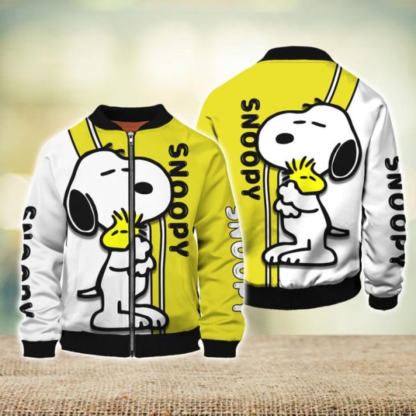 Snoopy Hug Woodstock Bomber Jacket For Men Women