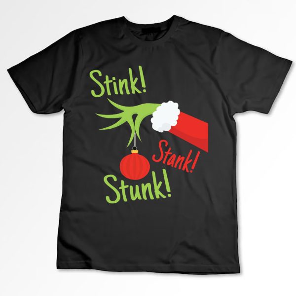 1tshirt Stink2C Stank2C Stunk Funny Grinch T Shirt 1D5D6