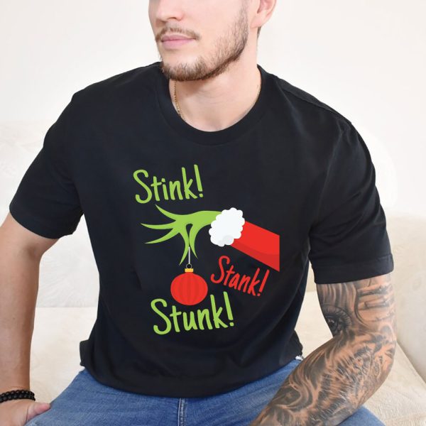 men shirt Stink2C Stank2C Stunk Funny Grinch T Shirt cTMyN