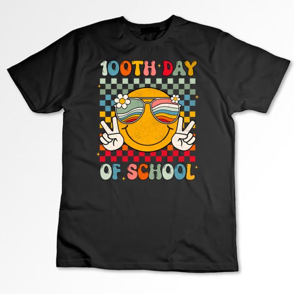 1 Happy 100th Day Of School Funny Sunglass Groovy Teacher Kids abhiv