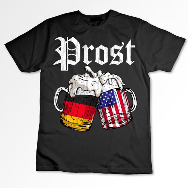 1 Prost Beer German American Flag Cup Of Beer Oktoberfest dTn6J