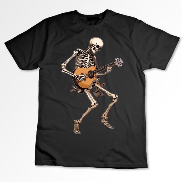 1 Skeleton Playing Guitar Acoustic Classical Funny Halloween LjiIo