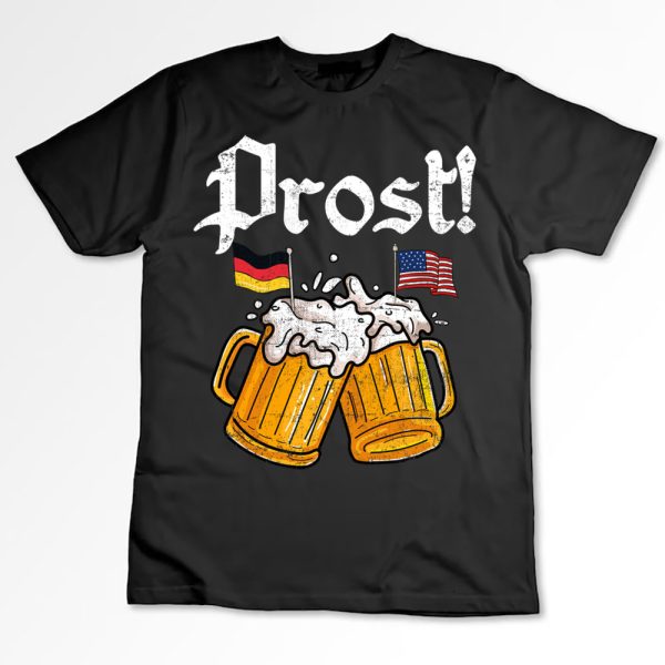 1 Vintage Oktoberfest Beer Prost Retro German American Flag wzfqU