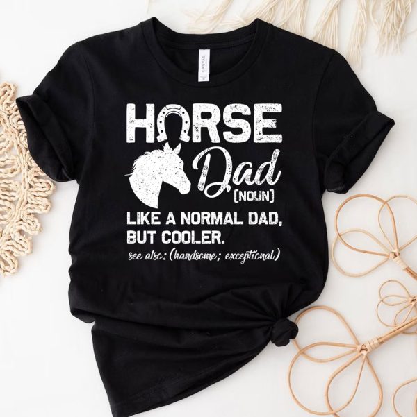 3 Funny Definition Horse Dad Cowboy Equestrian Riding r0Wel